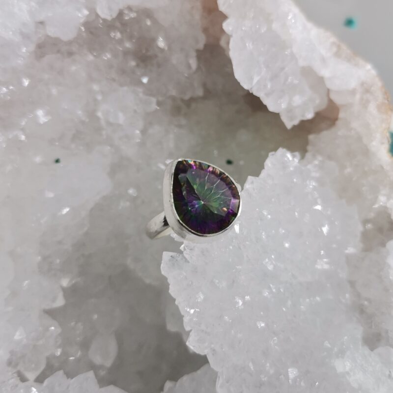 ANILLO PLATA TOPACIO ARCOIRIS ADAPTABLE