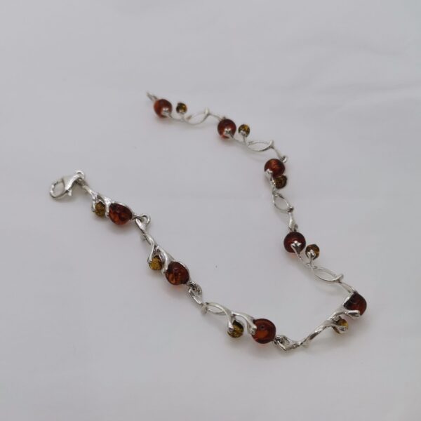PULSERA PLATA Y AMBAR ESFERAS FANTASIA - Imagen 2
