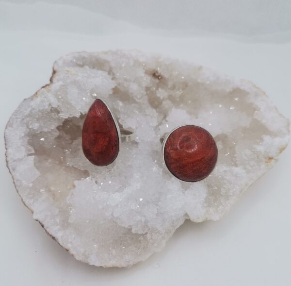 ANILLO CORAL MANZANA PLATA ADAPTABLE