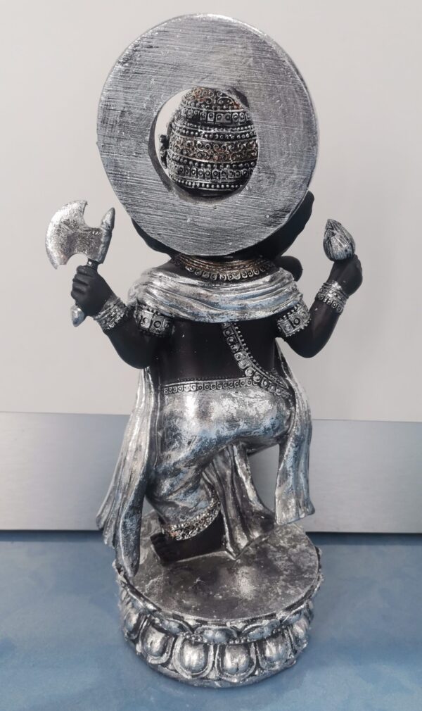 GANESHA DE PIE NEGRA Y PLATA - Imagen 3