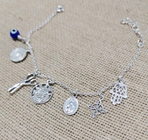PULSERA 7 PROTECCIONES PLATA - Imagen 2