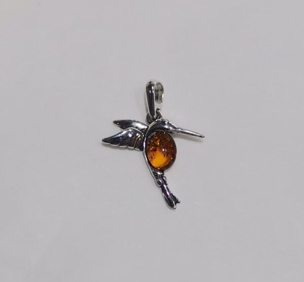 COLGANTE AMBAR COLIBRI PLATA
