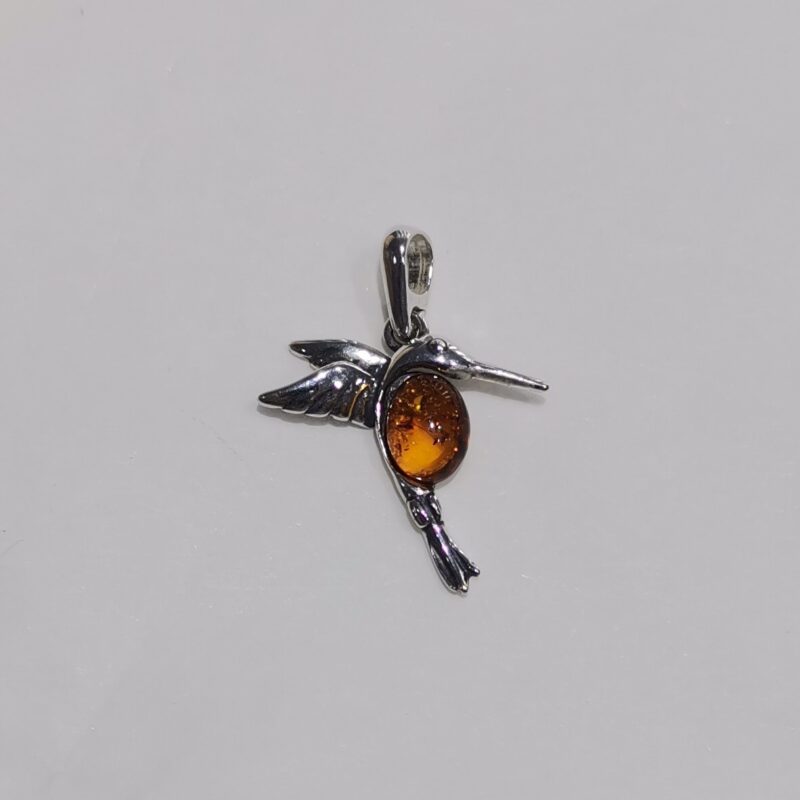COLGANTE AMBAR COLIBRI PLATA