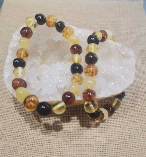 PULSERA AMBAR BOLA 8 MM