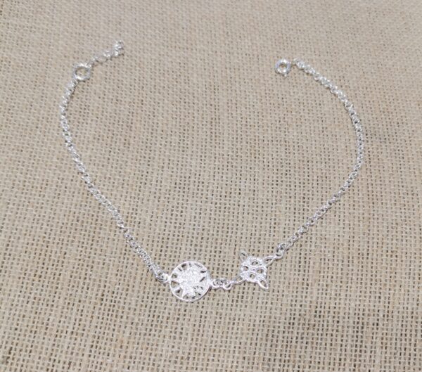 PULSERA DOBLE PROTECCION PLATA