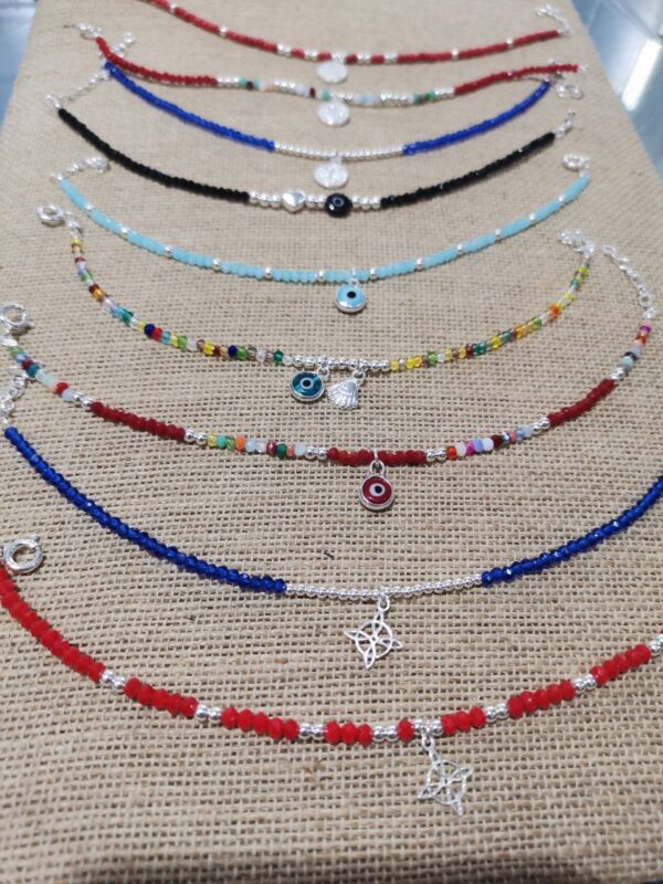 PULSERA PLATA CRISTAL 3 MM PROTECCION