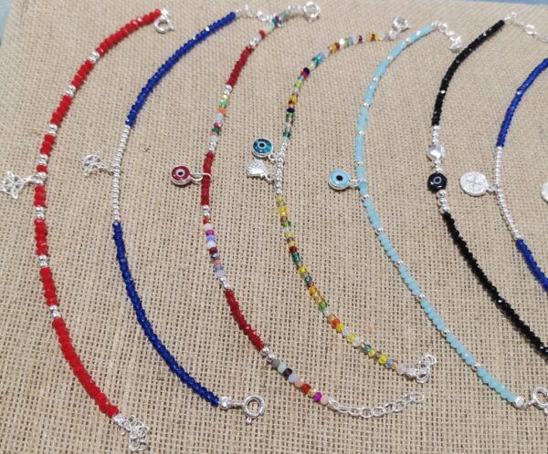 PULSERA PLATA CRISTAL 3 MM PROTECCION - Imagen 2