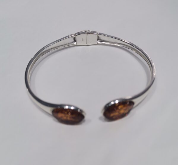 PULSERA PLATA DOBLE AMBAR MUELLE - Imagen 3