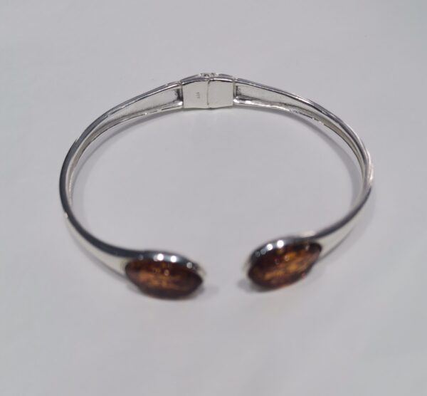 PULSERA PLATA DOBLE AMBAR MUELLE - Imagen 3