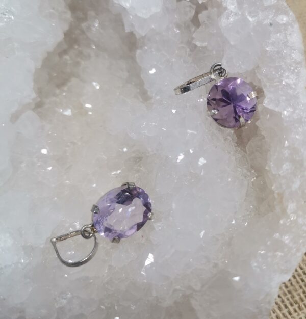 COLGANTE PLATA AMATISTA TALLA JOYERIA