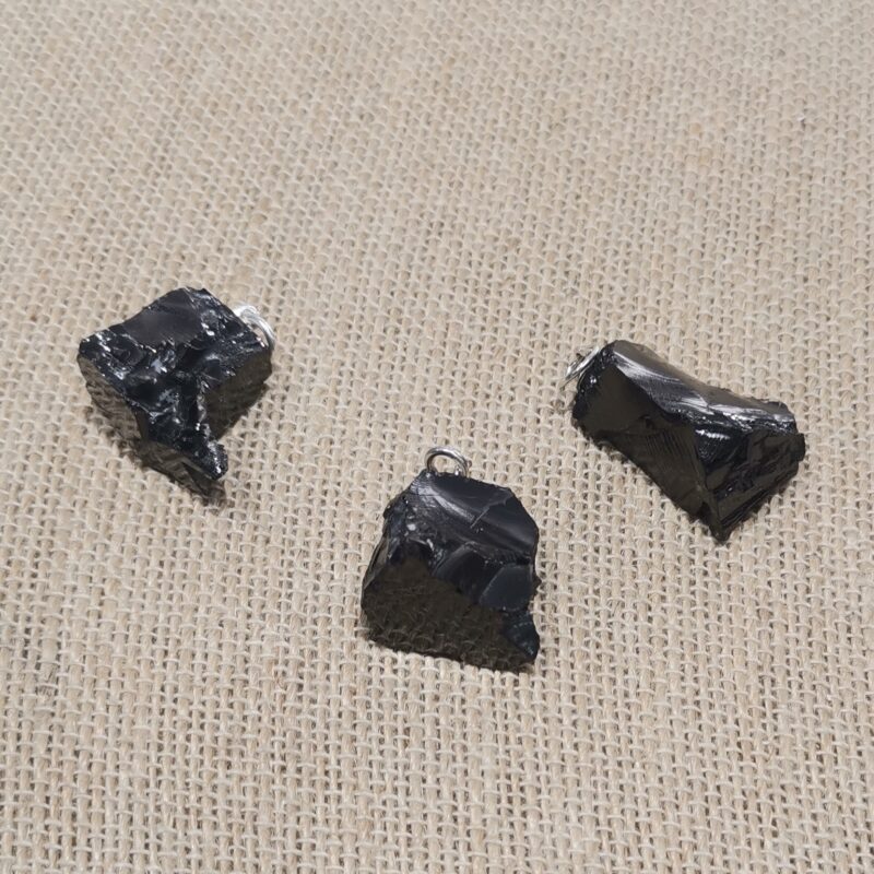 COLGANTE SHUNGIT CRISTALIZADA Y PLATA