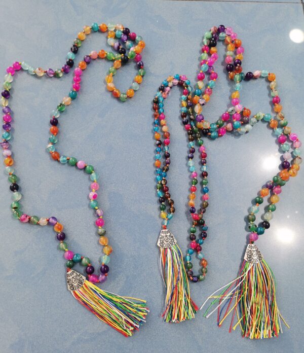 COLLAR JAPA MALA AGATA MULTICOLOR