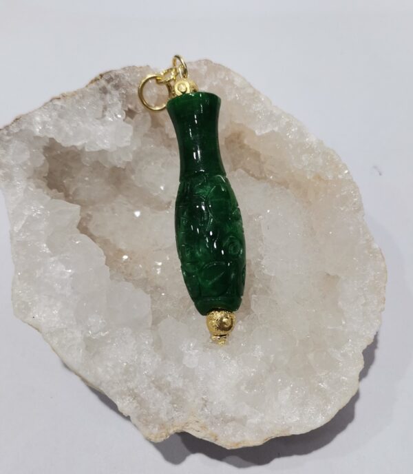 COLGANTE PLATA BAÑO ORO JADE EXTRA JARRON