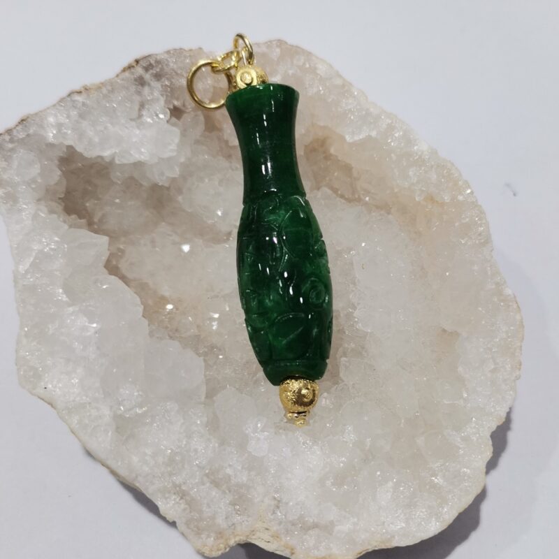 COLGANTE PLATA BAÑO ORO JADE EXTRA JARRON