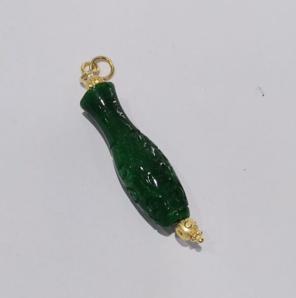 COLGANTE PLATA BAÑO ORO JADE EXTRA JARRON - Imagen 2
