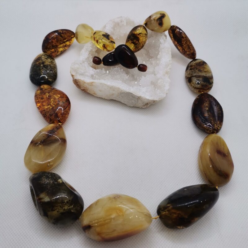 COLLAR AMBAR RODADO GRANDE 68 CENTIMETROS