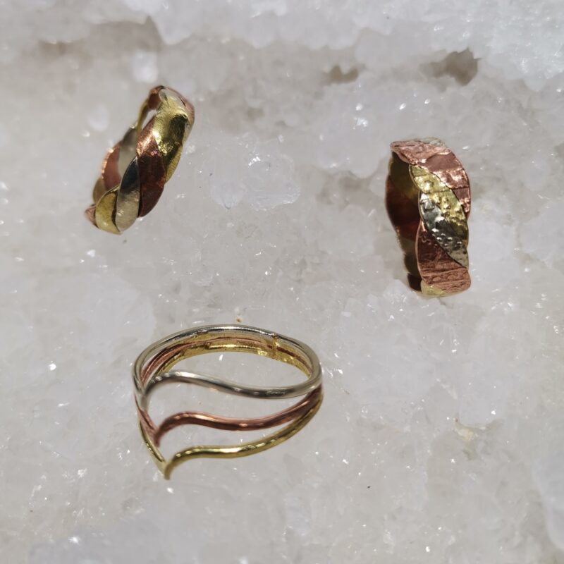 ANILLO DE COBRE BRONCE Y ALPACA