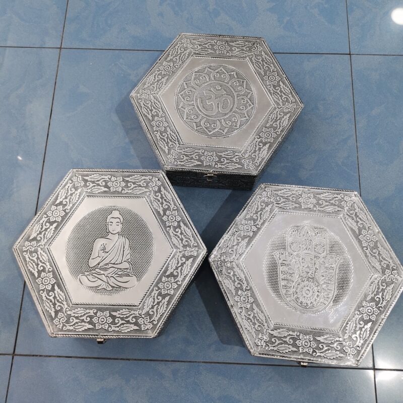 JOYERO HEXAGONAL METAL