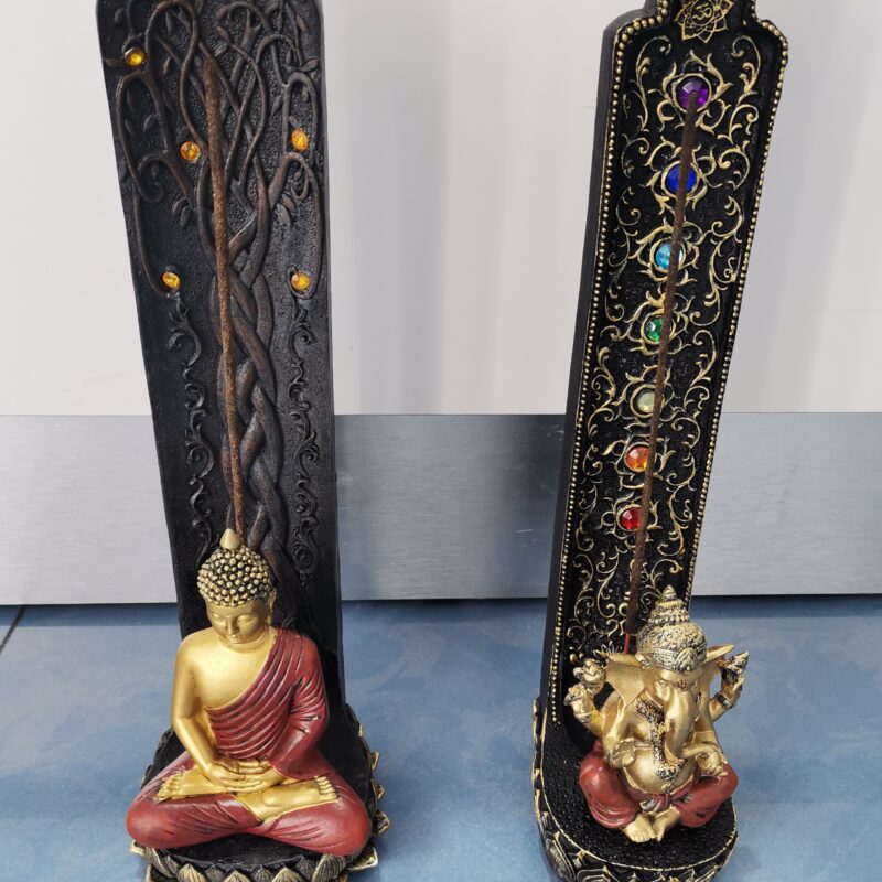 INCENSARIO BUDHA Y GANESHA 28 CM
