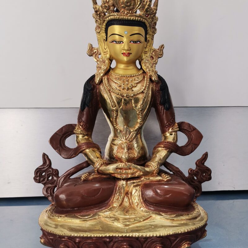 ESCULTURA TIBETANA DE VAJRASATTVA BRONCE DORADO