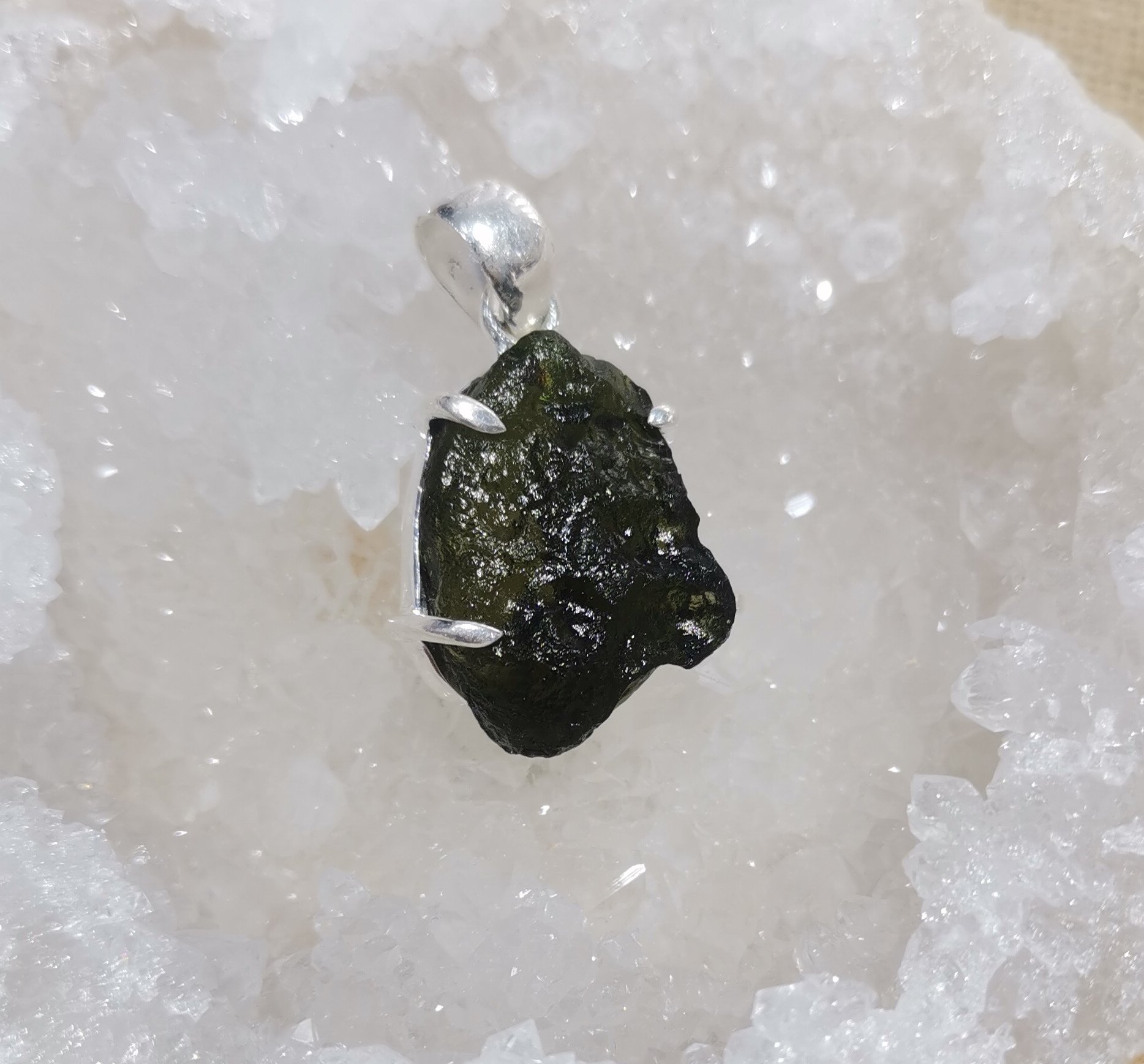 COLGANTE MOLDAVITA Y PLATA 5,9 GRAMOS 1 COLGANTE MOLDAVITA Y PLATA 5,9 GRAMOS