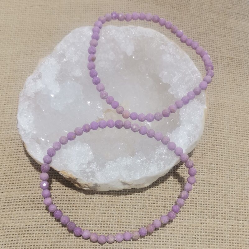 PULSERA CHAROITA 4 MM FLATEADA