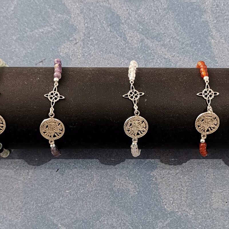PULSERA MINERAL DOBLE PROTECCION PLATA